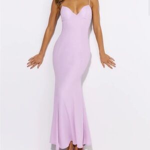 Elegant Lavender Evening Gown